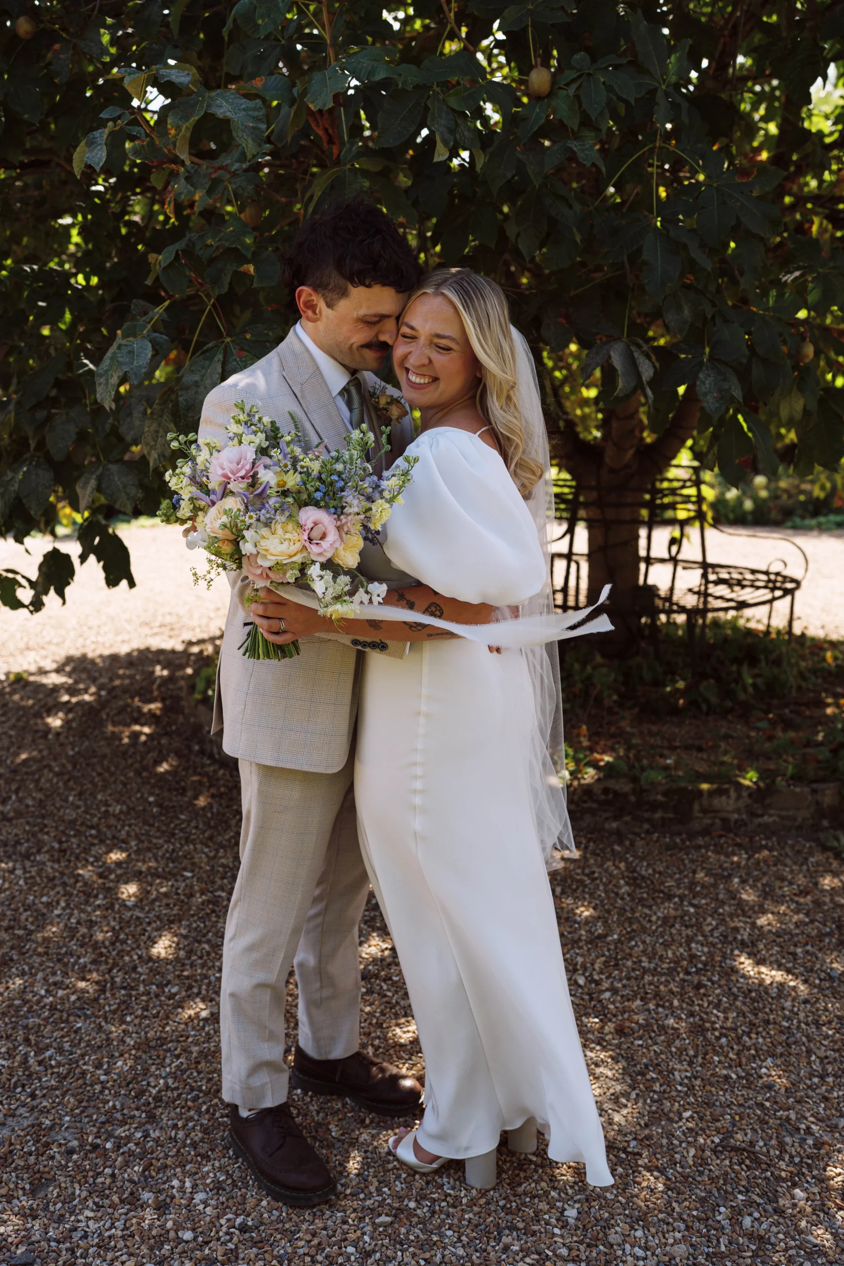 Beth and Charlie at their Gate Street Barn summer wedding
