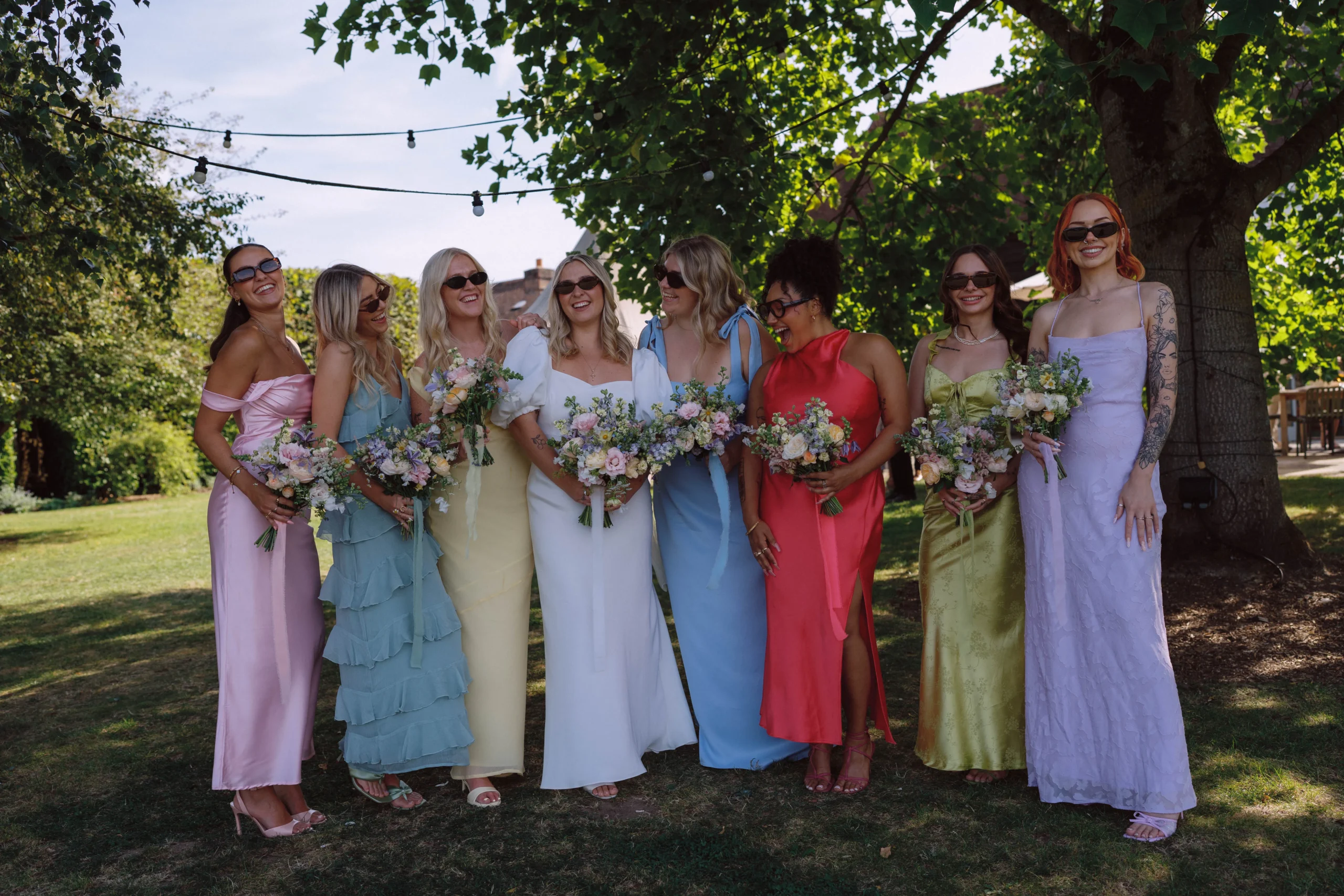 Summer bridesmaid flowers at Gate Street Barn