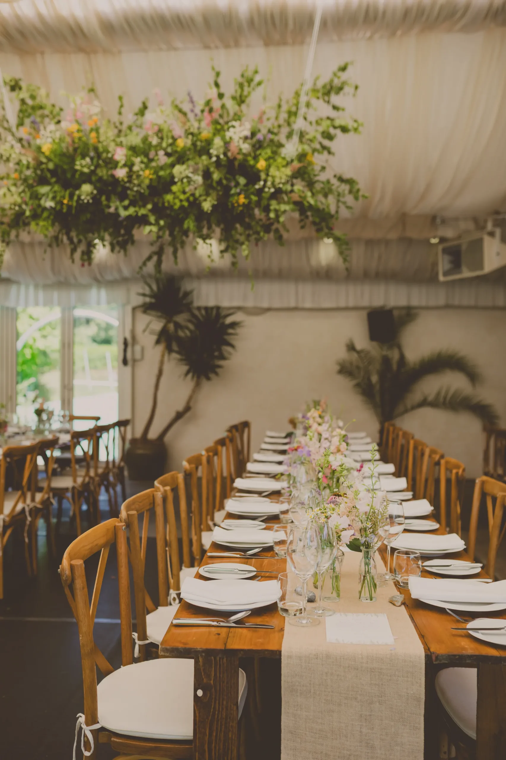 Seasonal table flowers at Ridge Farm